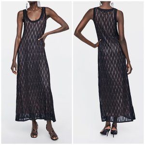 ZARA RARE LIMITED EDITION BEADED BLACK DRESS BRAND NEW WITH TAGS MEDIUM